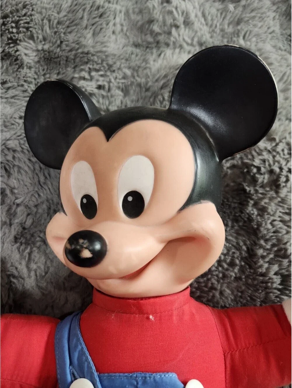 Vtg Mattel Walt Disney Mickey Mouse Learn To Dress Me Plush Soft Toy Plastic 15